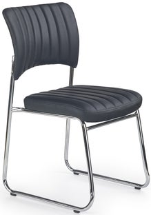 Nowoczesne krzesło konferencyjne sztaplowane czarne 58/83/47 cm – obraz-1