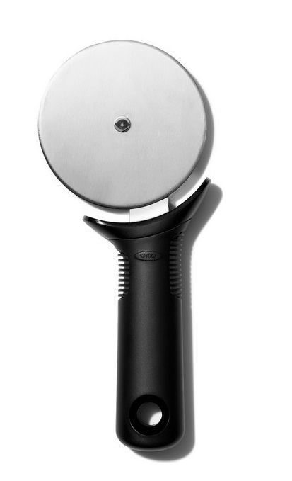 Nóż do pizzy stalowy z czarnym antypoślizgowym uchwytem  Ø7 cm – grafika-1.