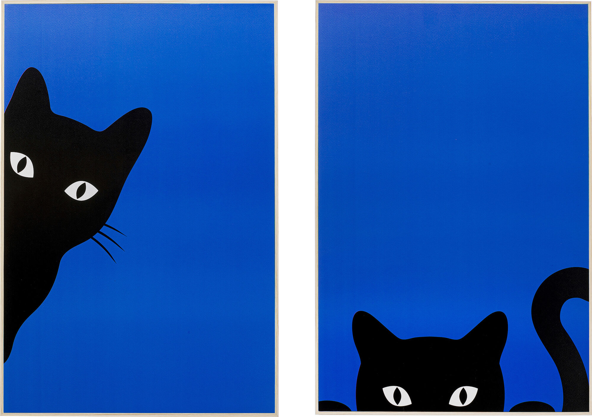 Quadro incorniciato Ciao Gatto (2/Set) – immagine-1.