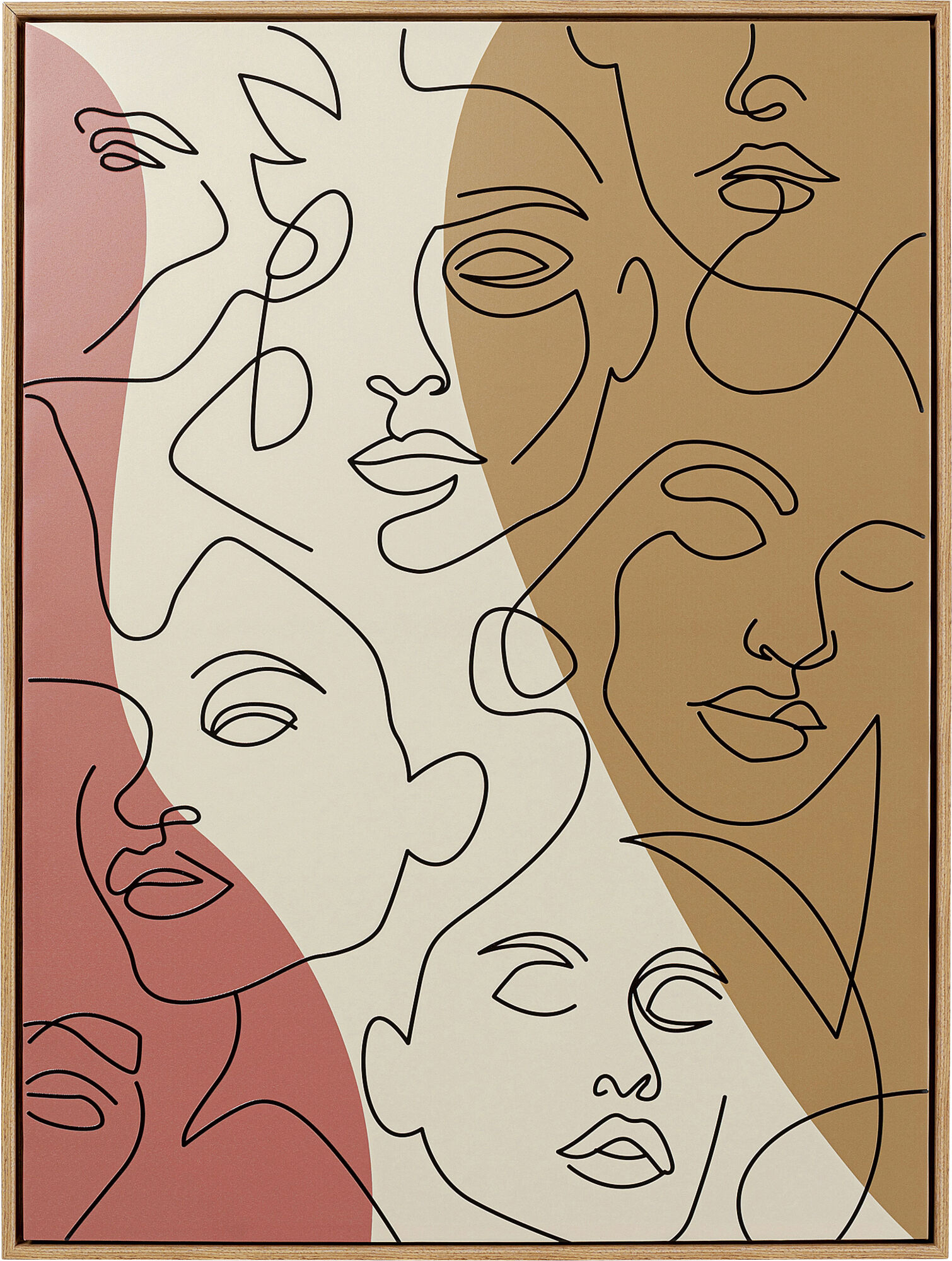 Quadro incorniciato Faccia Arte Tri Colore 90x120c – immagine-1.