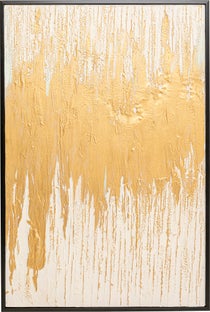 Bilde med Ramme Abstract hvit 80x120 cm – bilde-1.