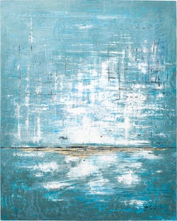 Kék Abtract One Akrilfestmény 150X120Cm – kép-1.