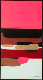 Rózsaszín Abstract ShapesFali Kép 73X143Cm – kép-1.