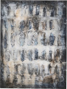 Obraz abstrakcyjny do salonu szary 90x120 cm – obraz-1