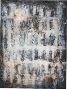 Cuadro lienzo Shadows gris 90x120cm – Imagen-1.