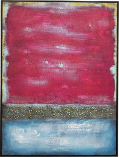 Obraz abstrakcyjny ręcznie malowany czerwony 90x120 cm – obraz-1