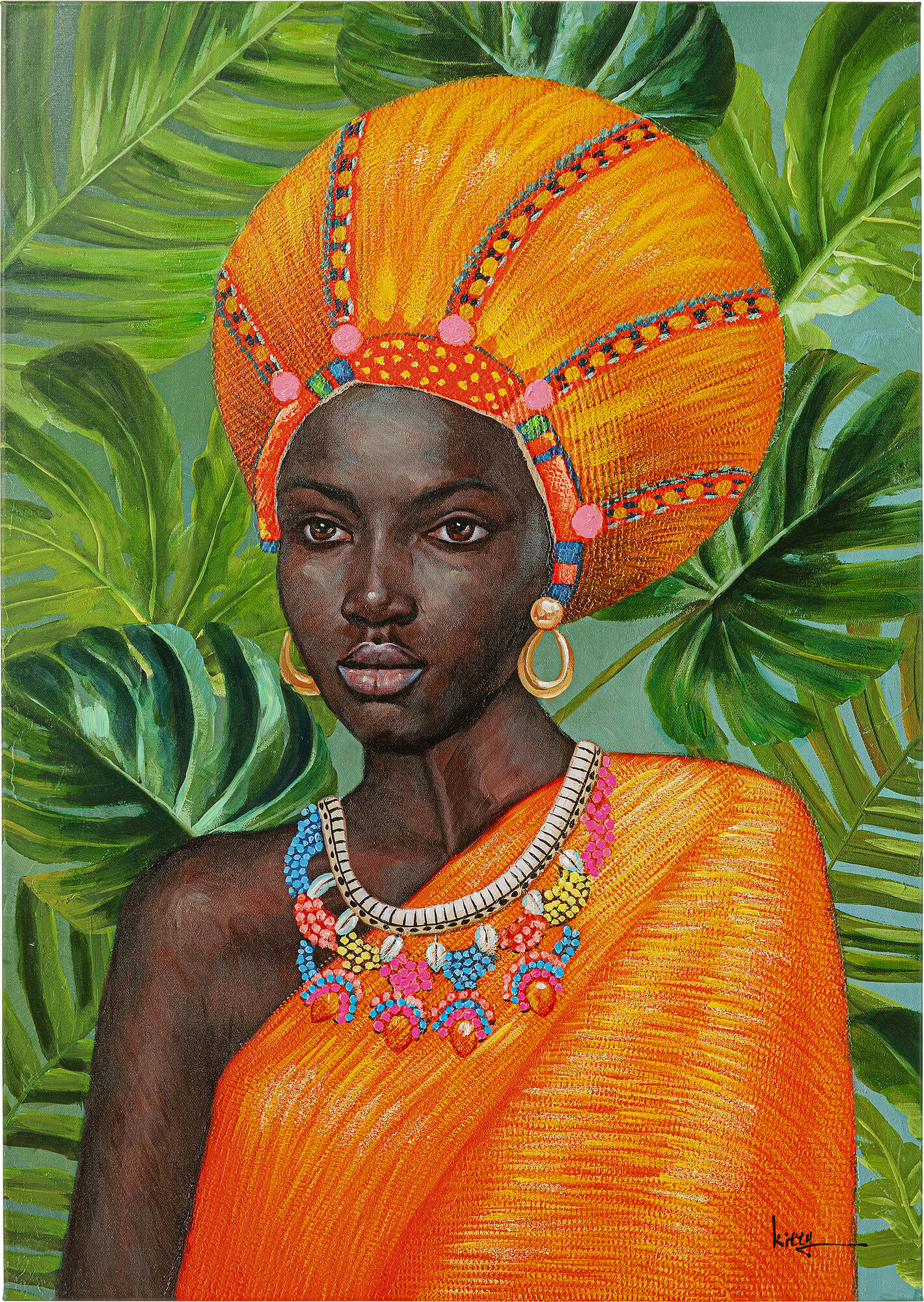 Quadro su tela African Beauty 70x100cm – immagine-1.