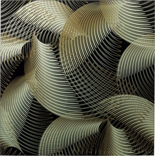 Obraz szklany czarno-złoty 80x80 cm – obraz-1