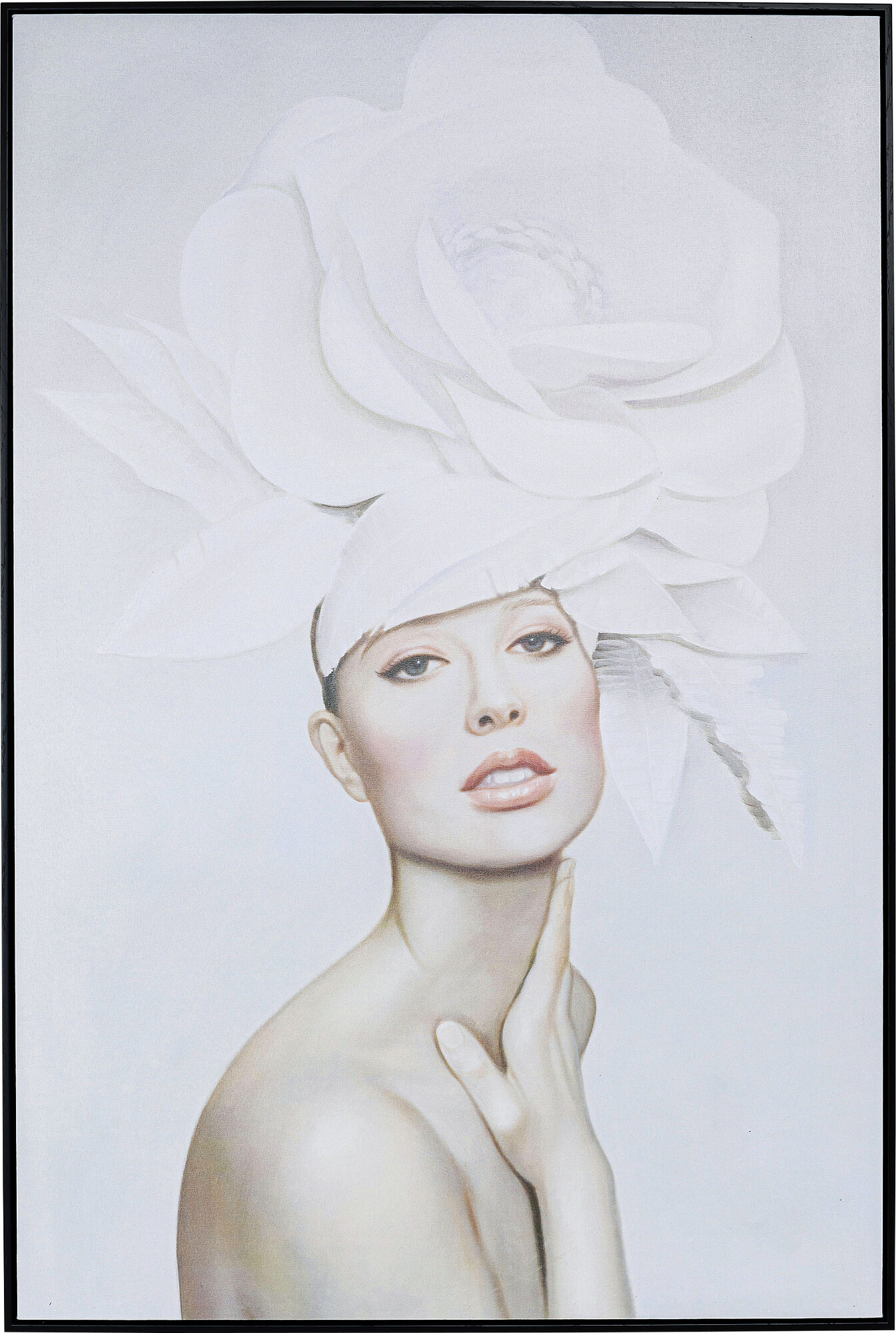 Tablou cu rama Art Lady Alb Blossom 120x80cm – imagine-1.