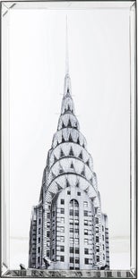 Obraz Chrysler Building 60x120 cm biało-czarny – obraz-1