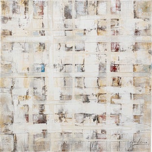 Obraz do salonu 120x120 cm abstrakcyjny ręcznie malowany kolorowy – obraz-1