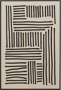 Obraz do salonu artystyczne linie czarne 73x113 cm – obraz-1