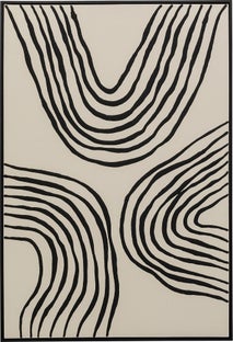 Obraz do salonu artystyczne wzory czarne 73x113 cm – obraz-1