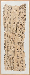 Obraz do salonu naturalny boho czarne wzory 50x150 cm – obraz-1