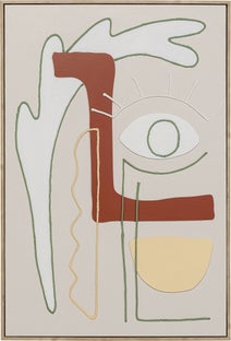 Obraz do salonu oko z kolorowymi wzorami 60x90 cm – obraz-1