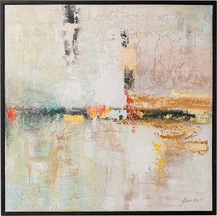 Bilde med Ramme Støv gull 120x120 cm – bilde-1.