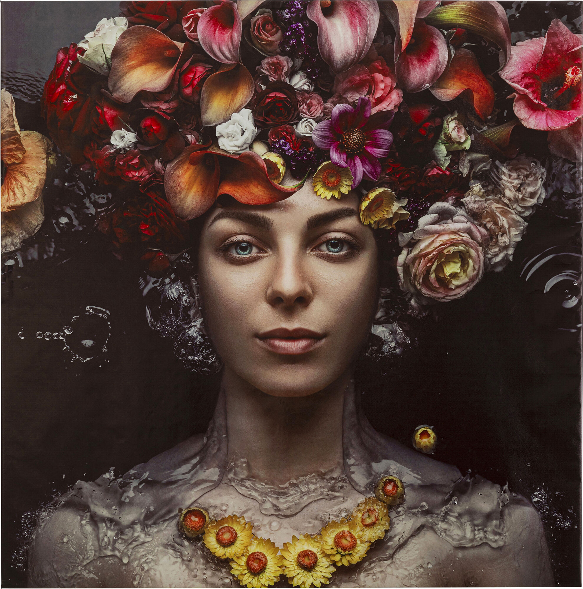 Cuadro Flower Art Lady 200x200cm – Imagen-1.