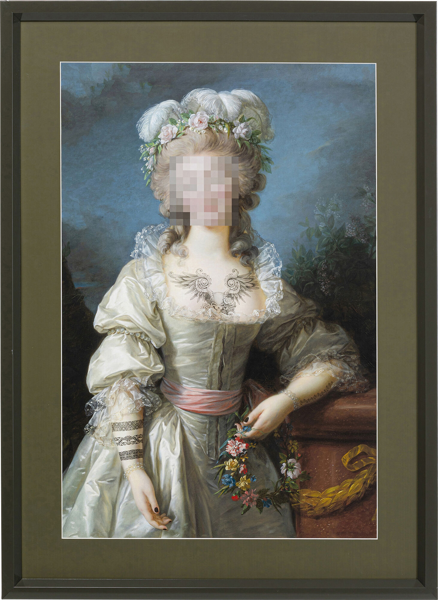 Obraz szklany hrabina vintage 82x112 cm – obraz-1