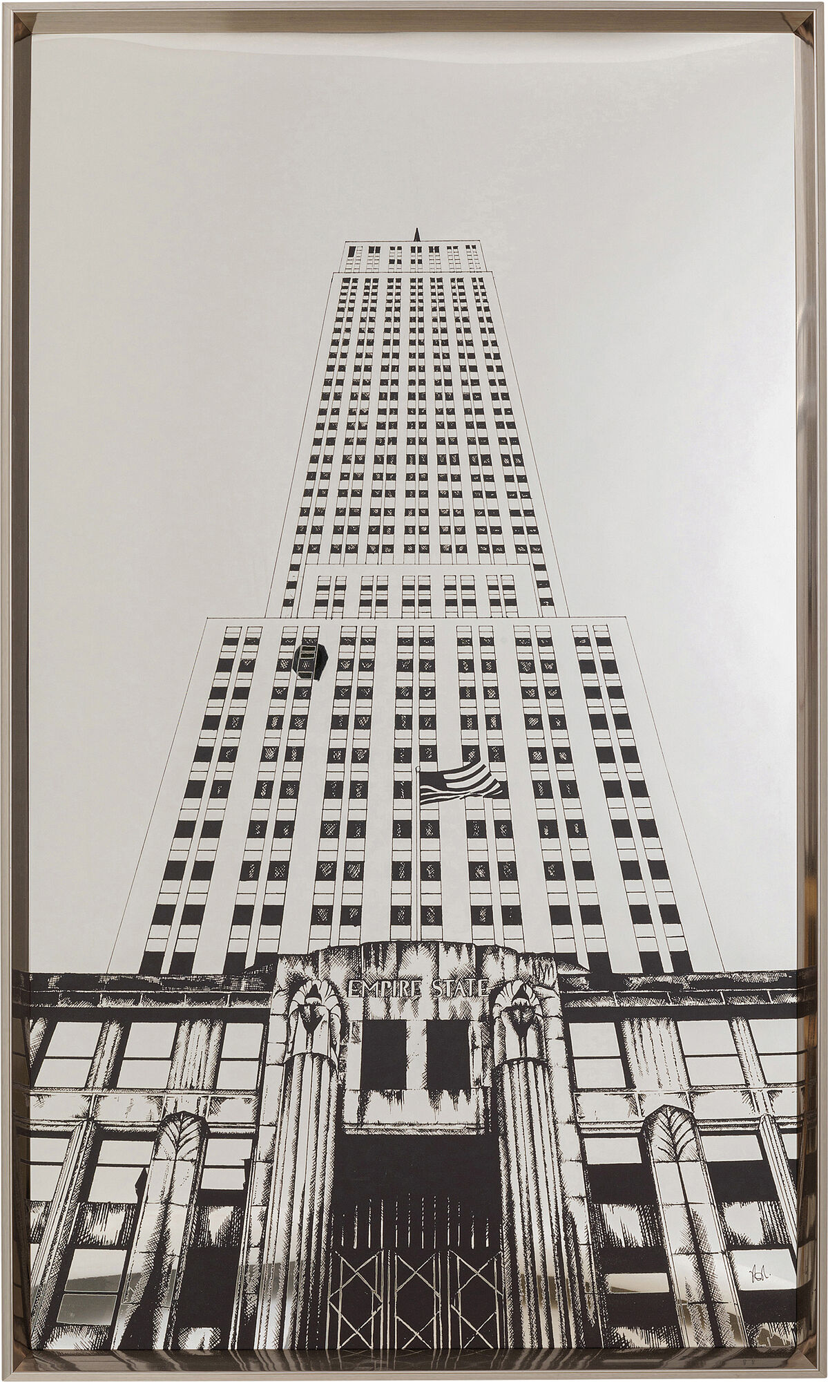 Obraz front lustrzany Empire State Building 77x130 cm – grafika-1.