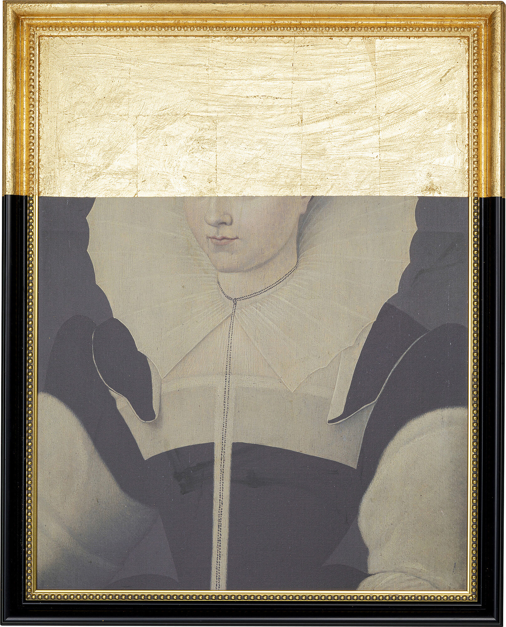 Obraz w czarno złotej drewnianej ramie 80x100 cm – obraz-1