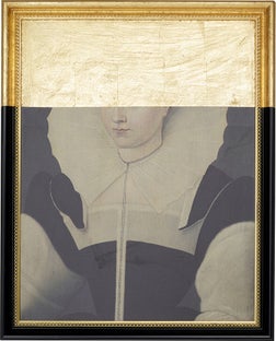 Obraz w czarno złotej drewnianej ramie 80x100 cm – obraz-1