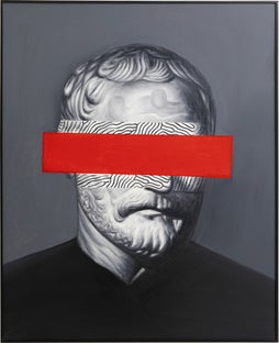 Obraz filozof MDF czarny 80x100 cm – obraz-1
