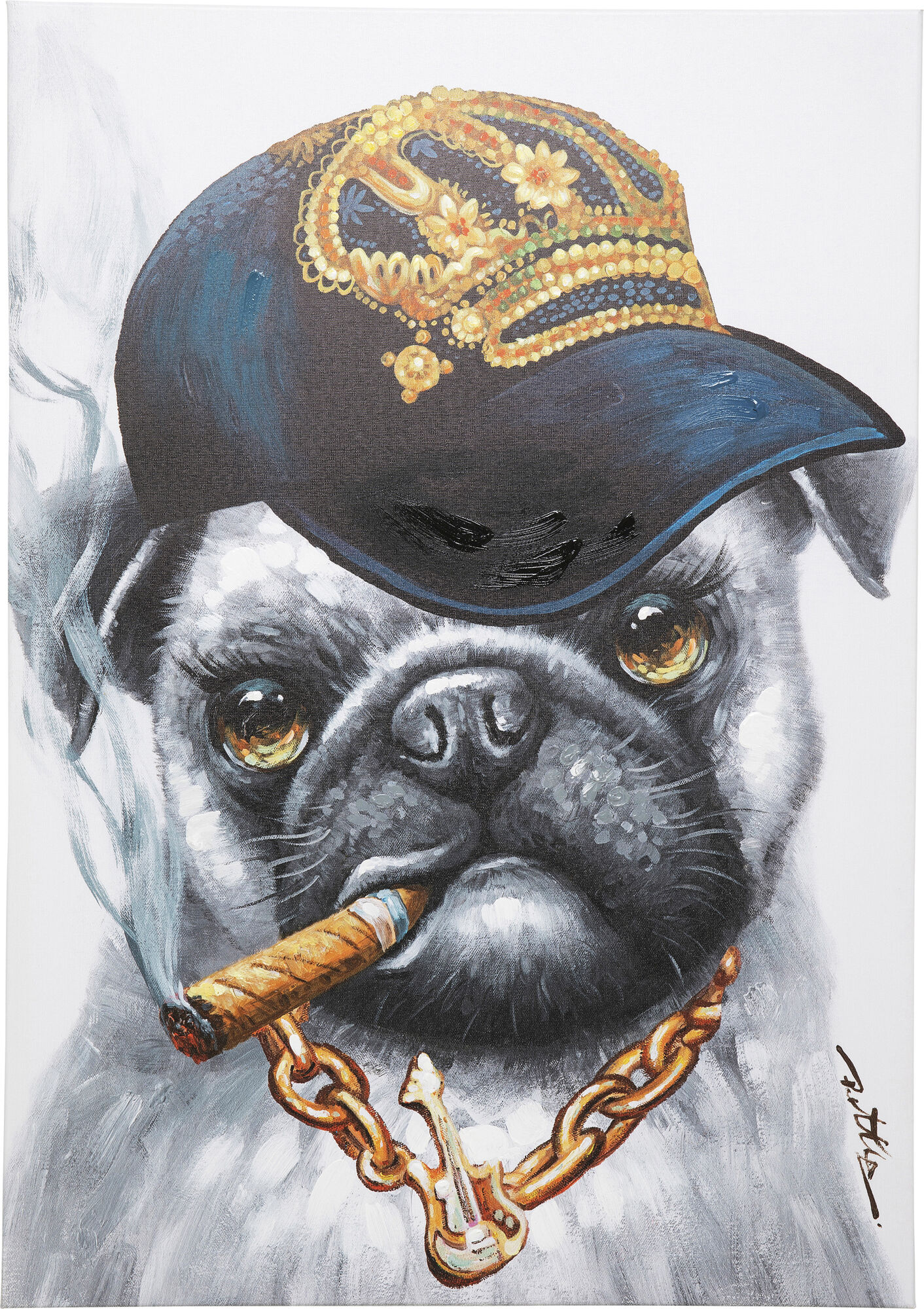 Tavla Hip Hop Dog - Canvas, 70x100cm – bild-1.