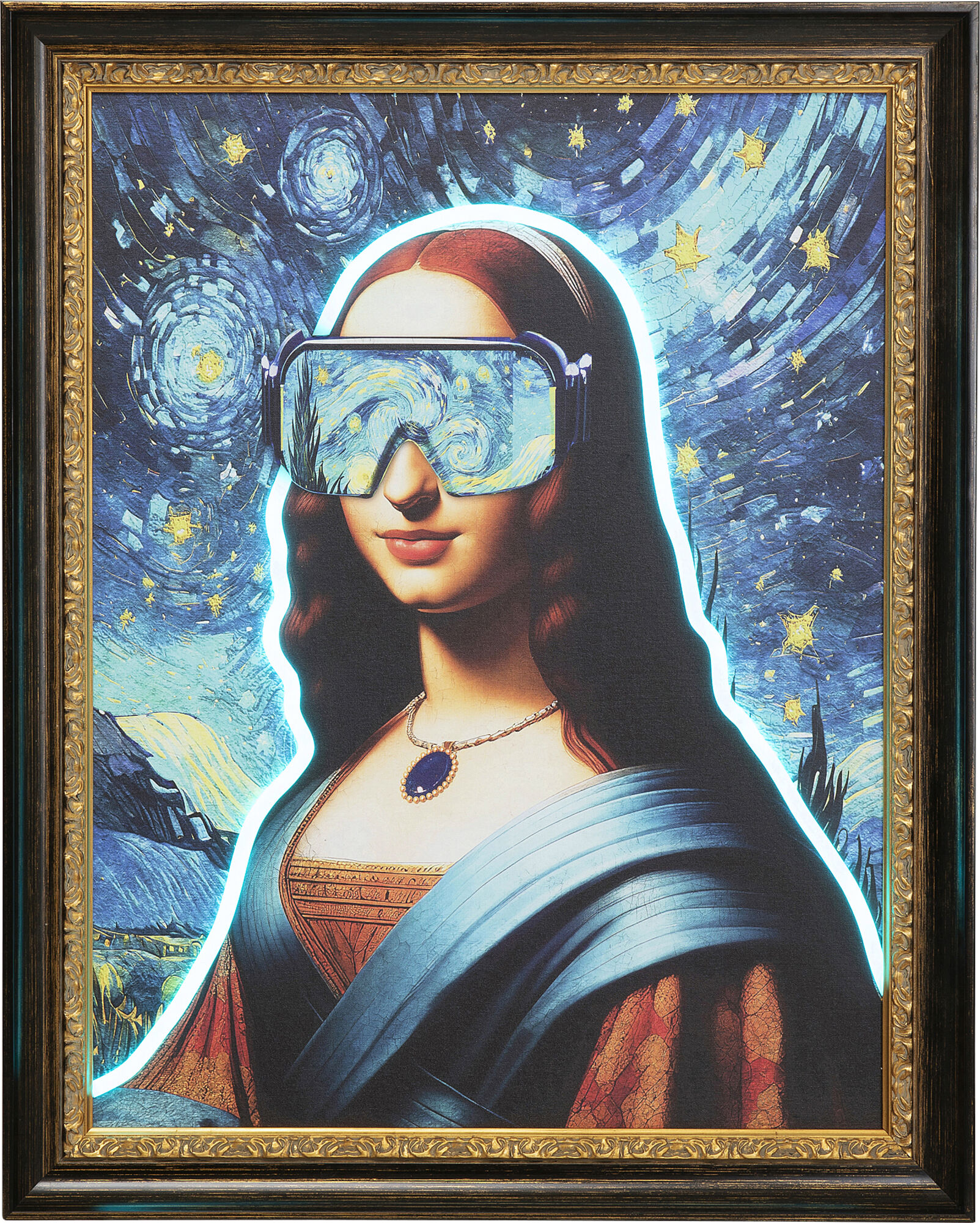 Cuadro enmarcado LED Art Lady 80x100cm – Imagen-1.