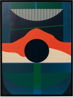 Obraz kolorowy zachód słońca rama czarna 75x100 cm – obraz-1