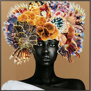 Tablou cu rama Flower Hair 120x120cm – imagine-1.