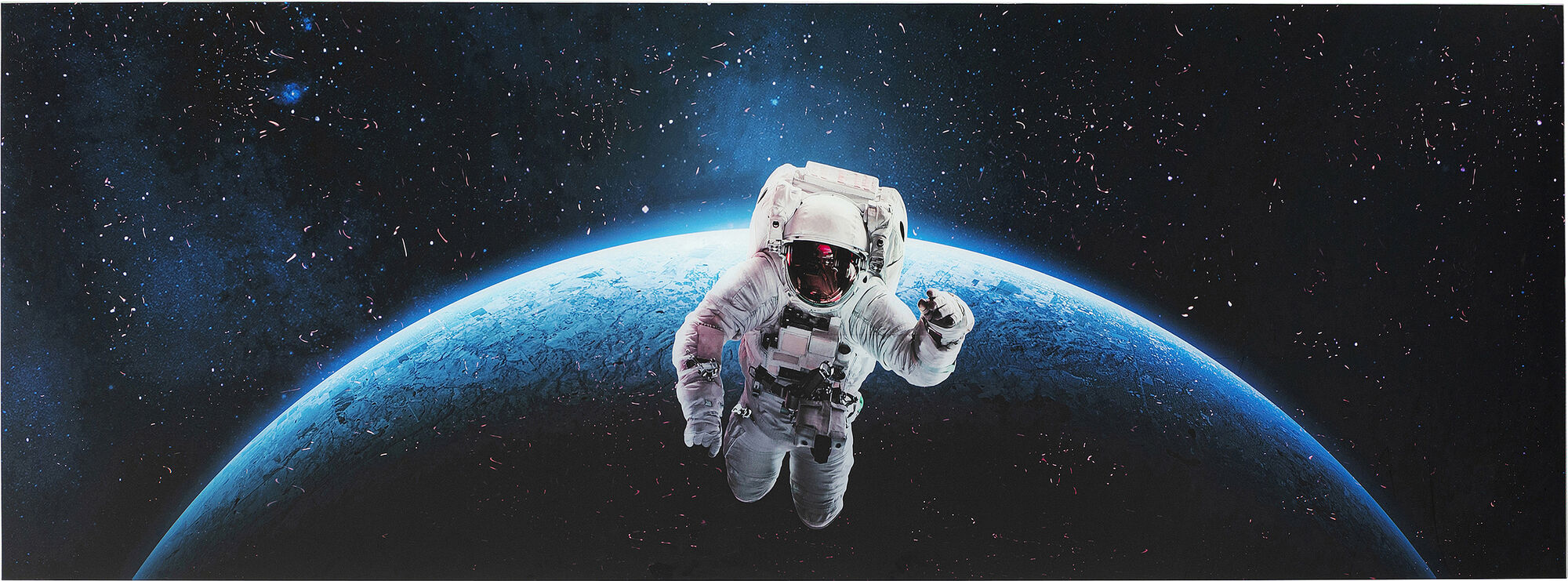 Obraz szklany mężczyzna w kosmosie 240x80 cm – obraz-1