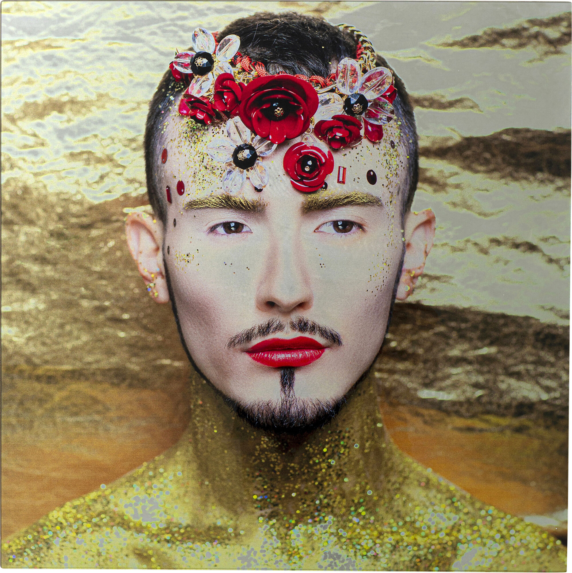 Obraz Metallic Metallic Flower Man 80x80 cm – obraz-1