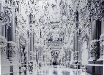 Obraz szklany wnętrze wersalu biały 180x120 cm – obraz-1