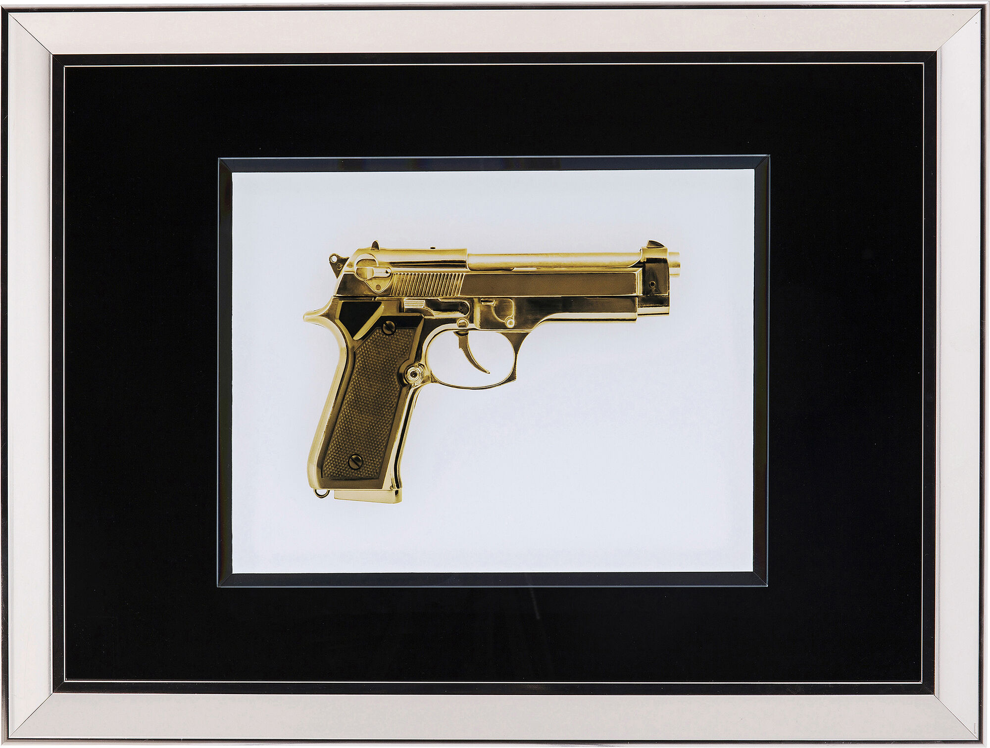 Obraz Mirror Gun Gold 80x60 cm – obraz-1