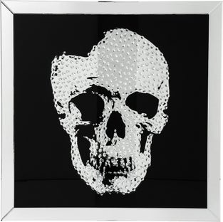 Mirror Skull pääkallo kehystetty taulu 100x100cm – kuva-1.