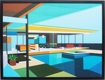 Quadro incorniciato Modern Architecture 100x80cm – immagine-1.