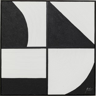 Obraz geometric czarno-biały 100x100 cm – obraz-1