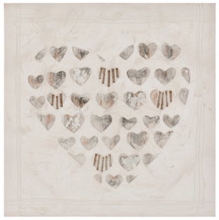 Obraz na płótnie heart beżowy 80x80 cm – obraz-1