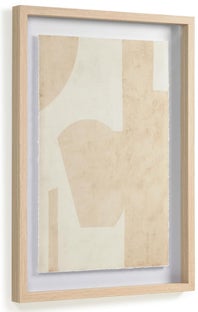 Obraz MDF beżowy rama brązowa 50x70 cm – obraz-1
