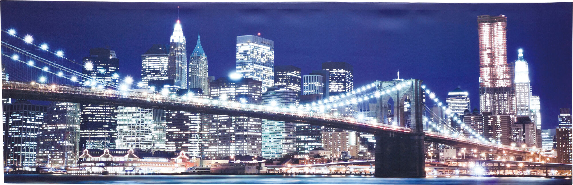 Tablou New York Bridge LED 45x140cm – imagine-1.