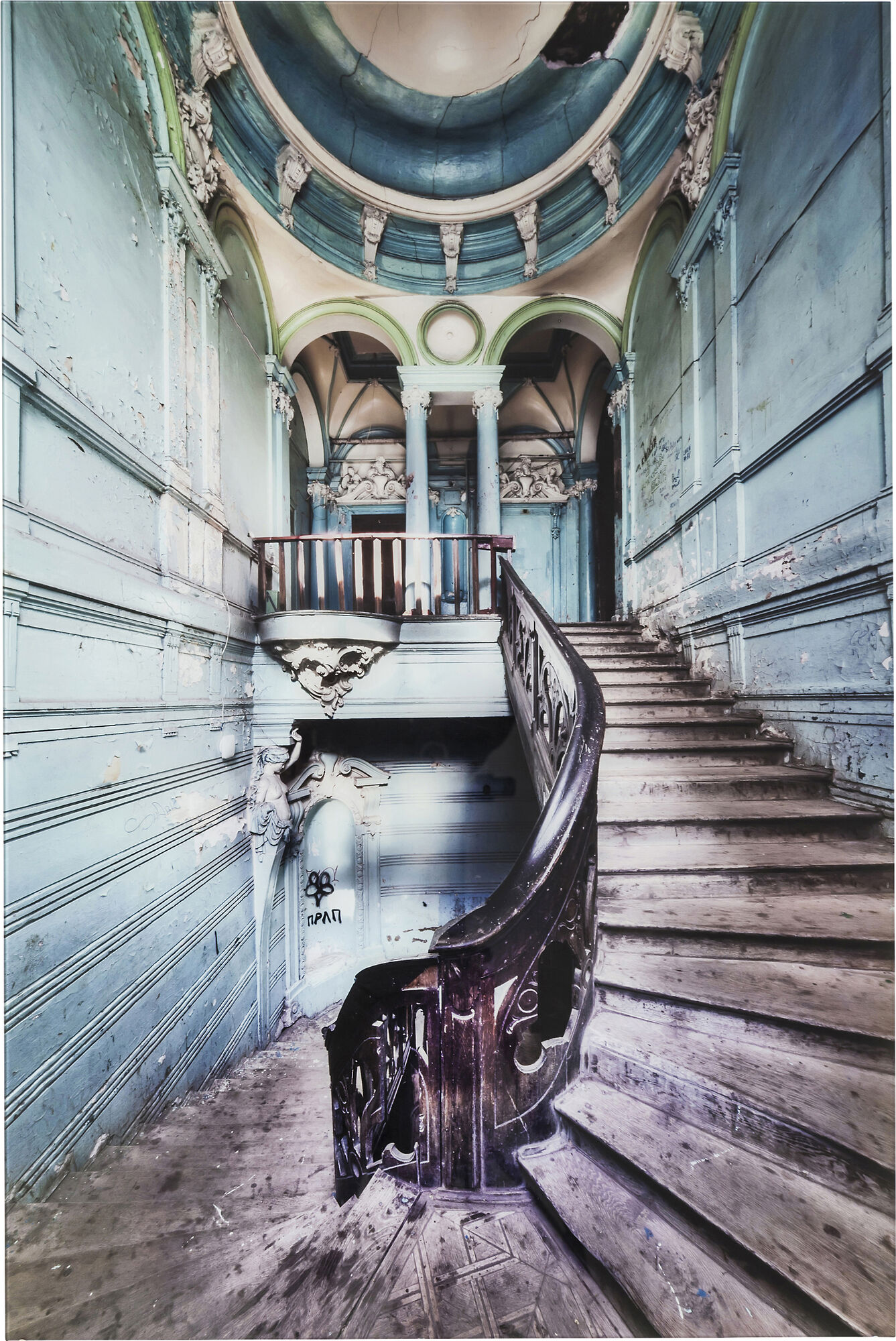 Obraz Old Staircase 80x120 cm kolorowy – obraz-1