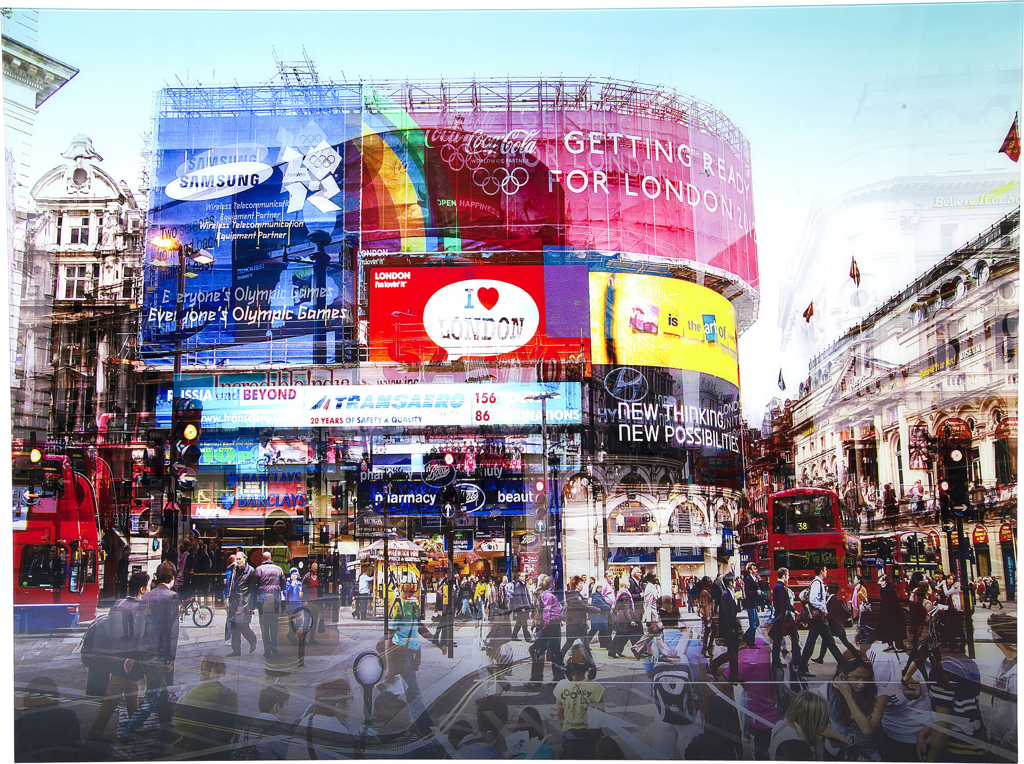 PICTURE GLASS PICCADILLY CIRCUS 120X160CM – immagine-1.