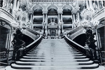 Obraz szklany czarno-biały 180x120 cm – obraz-1