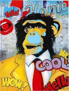 Obraz cool monkey kolorowy 90x120 cm – obraz-1