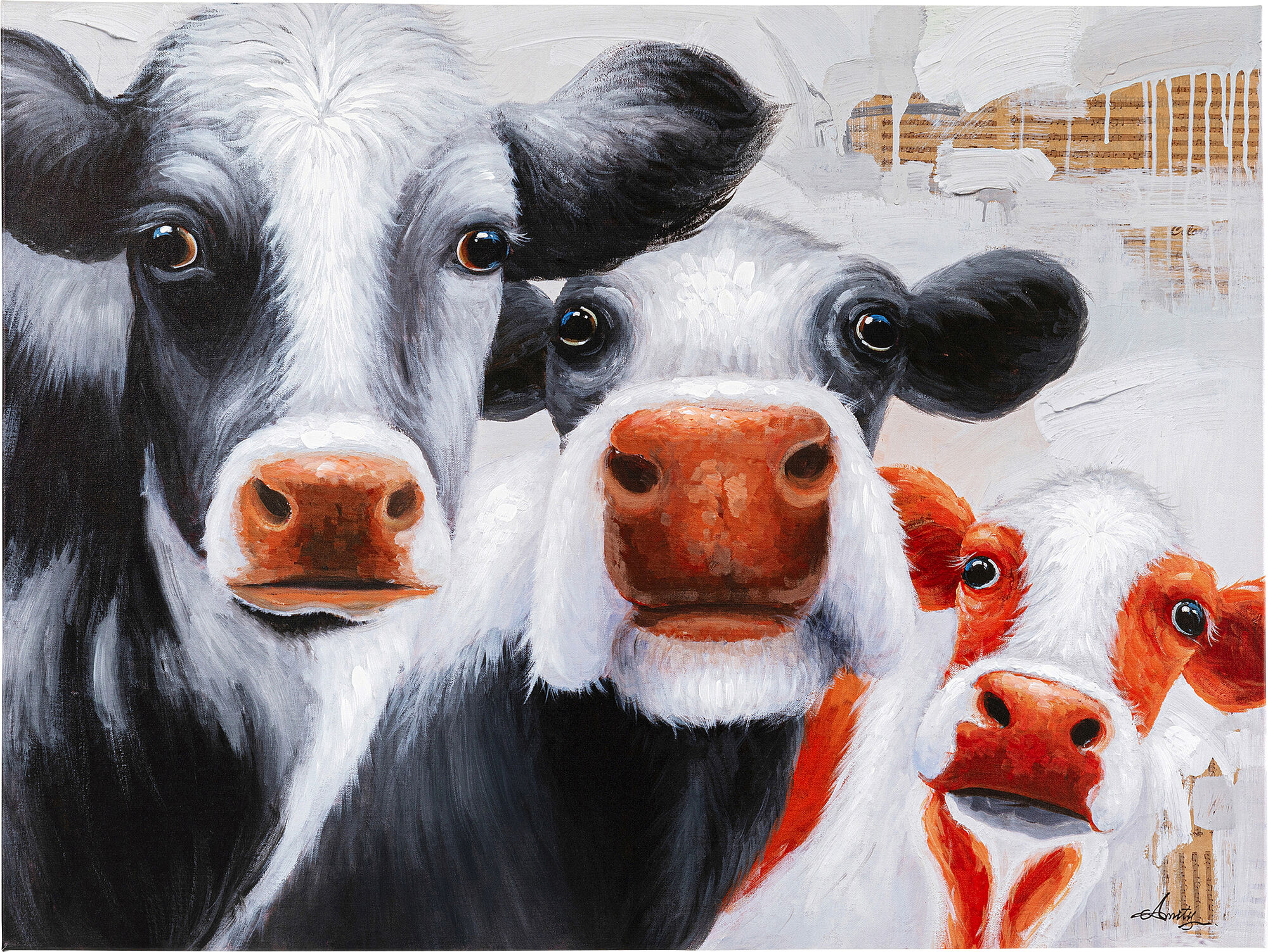 Obraz Snoopy Cows  120x90 cm kolorowy – obraz-1