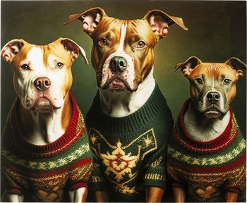 Slika na staklu Dog Family 110x90cm – slika-1.