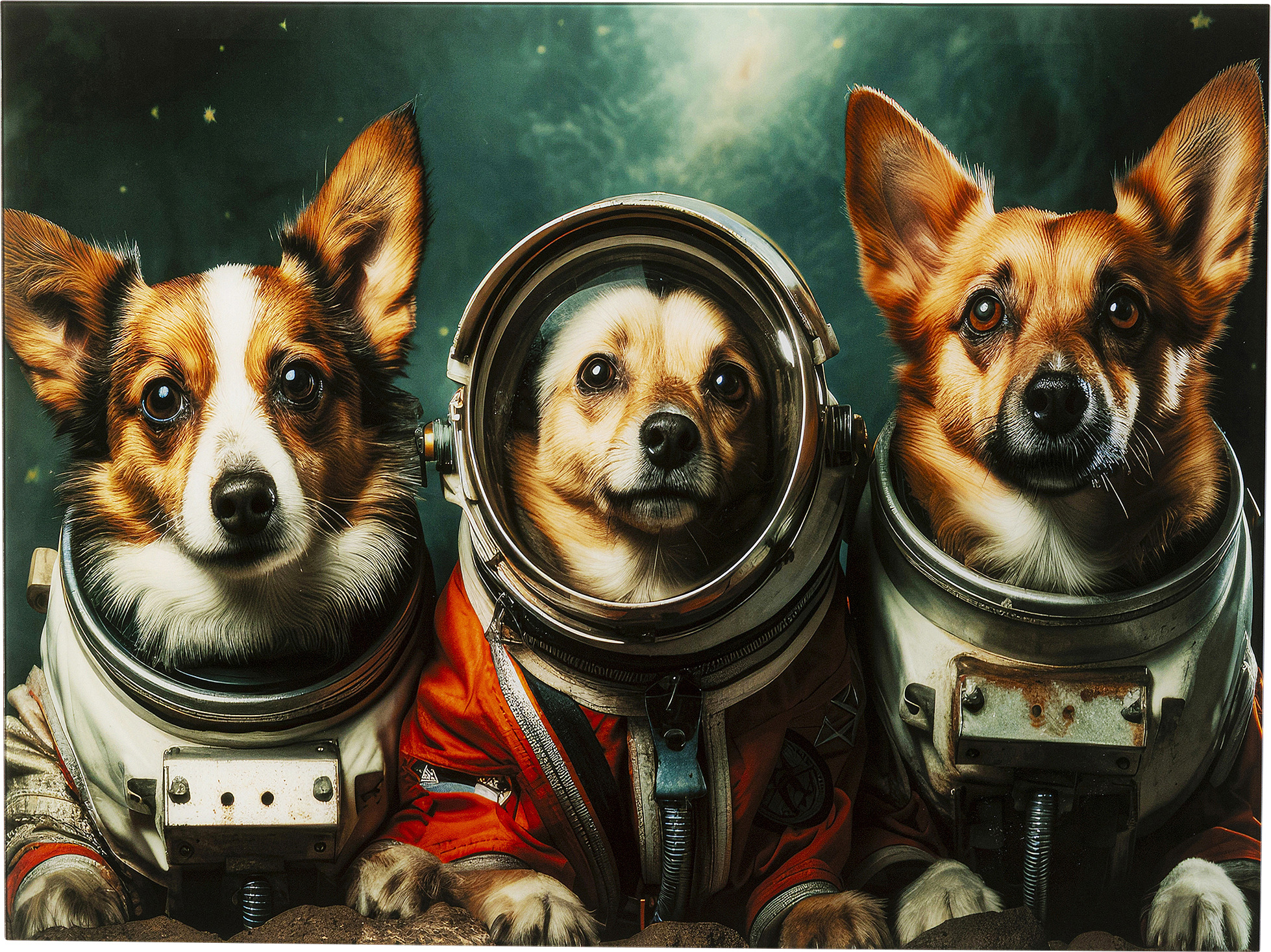 termék: Astronauts Dogs Üvegkép 80x60cm.
