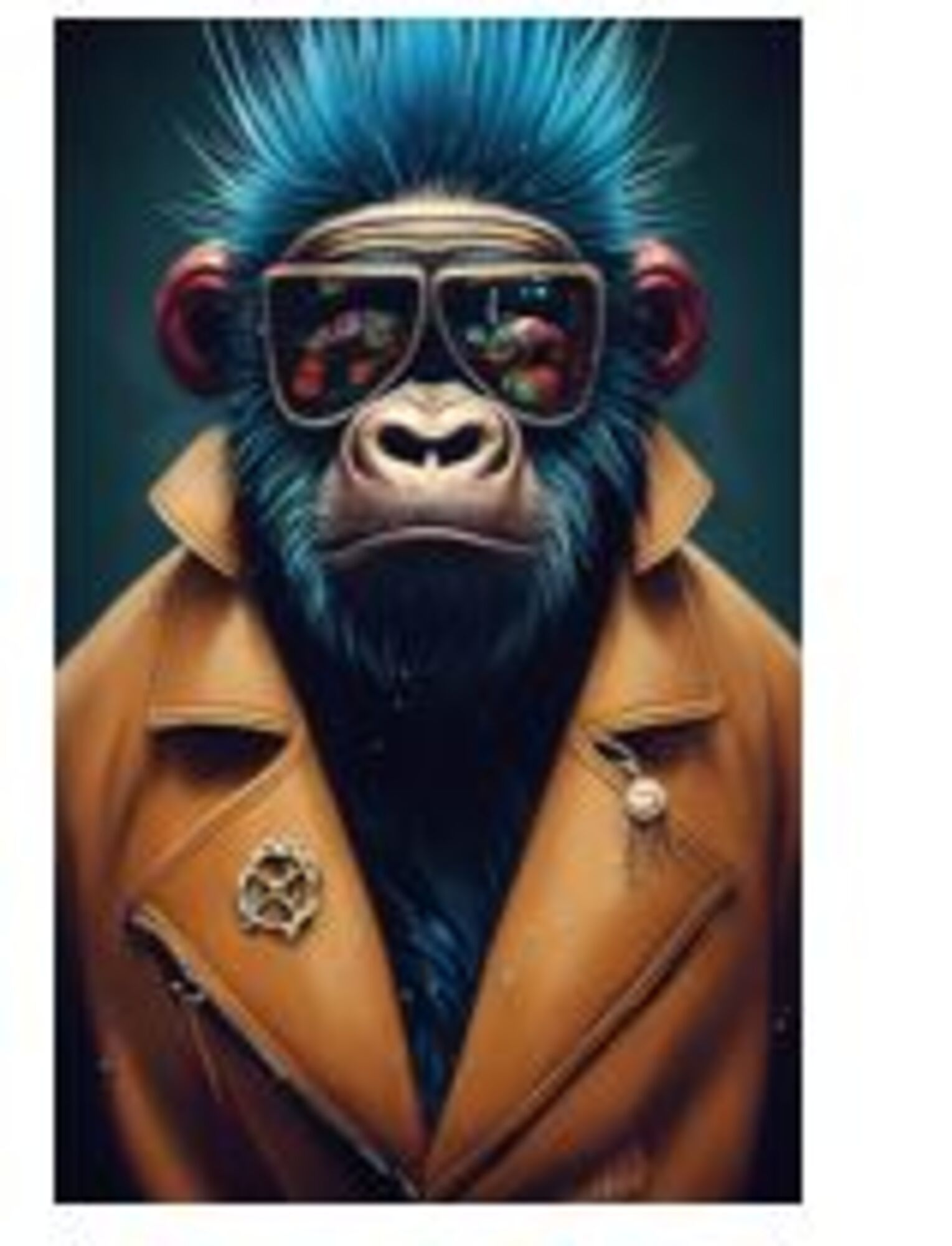 Glassbilde Fashion Gorilla 60x80cm KARE glassbilde-fashion-gorilla-60x80cm-kare