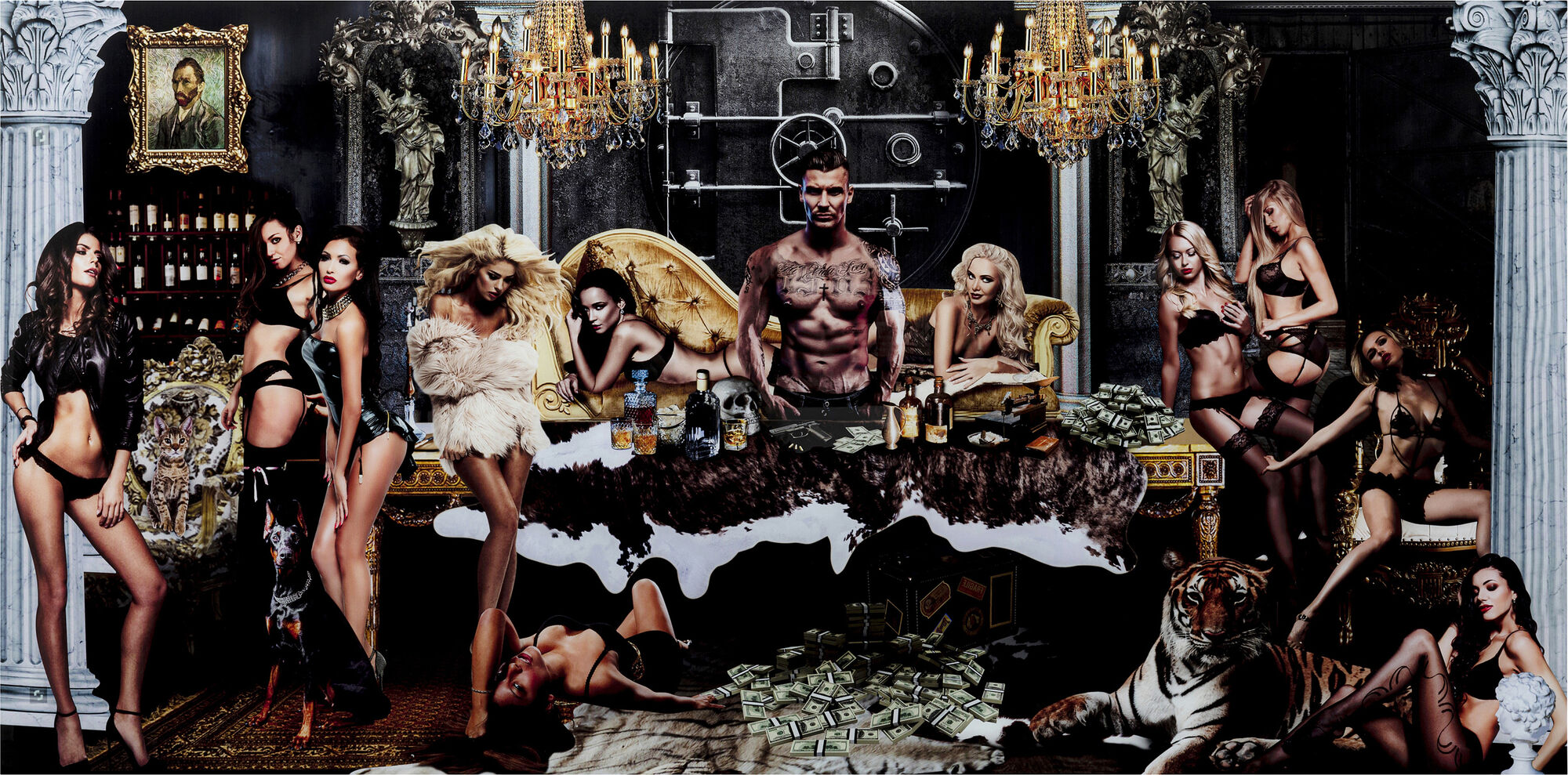 Obraz mężczyzna w tatuażach 180x90 cm – obraz-1