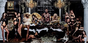 Obraz mężczyzna w tatuażach 180x90 cm – obraz-1